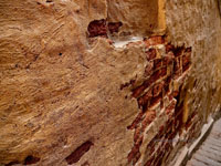 exposed 1700 brick walkway